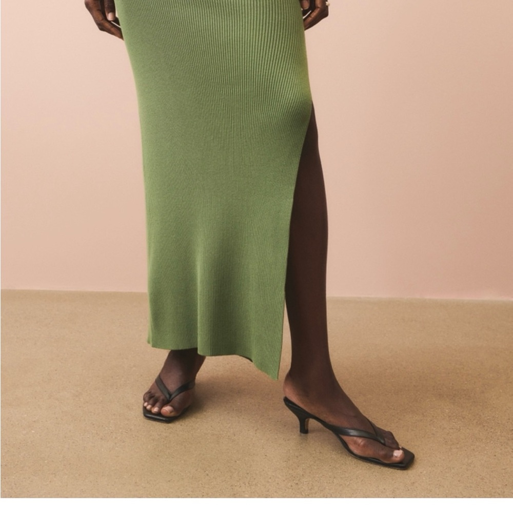Abercrombie & Fitch Maxi Skirt, green Large Tall, new with tags